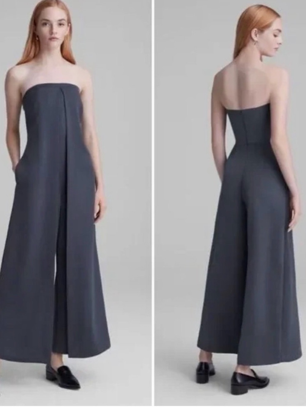 Club Monaco Strapless Gray Jumpsuit Size 12